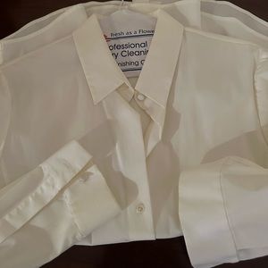 Theory button down white blouse - barely worn! Purchased from Nordstrom. Size L